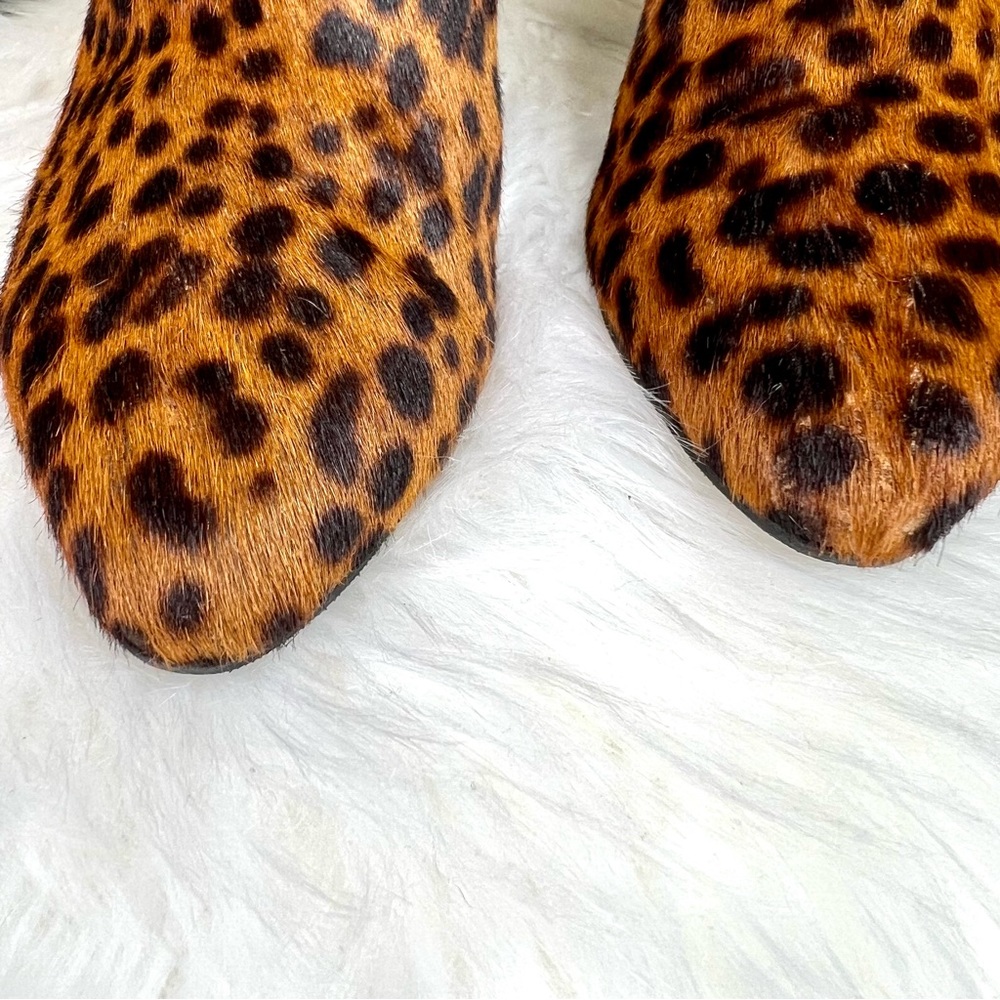 VERONICA BEARD Coastal Cowgirl Landon Leopard Print Calf-Hair Ankle Boots, 37.5 - Picture 9 of 15